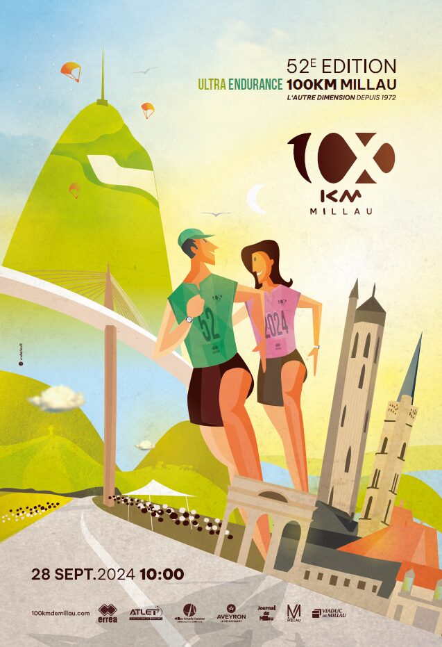 Affiche des 100 km de Millau 2024